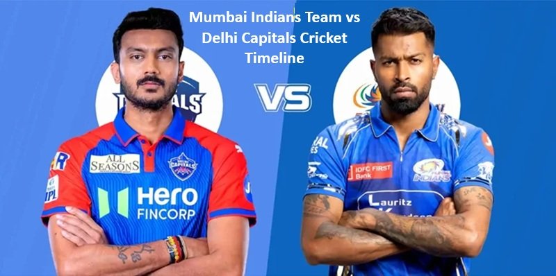 Mumbai Indians Team vs Delhi Capitals Cricket Timeline